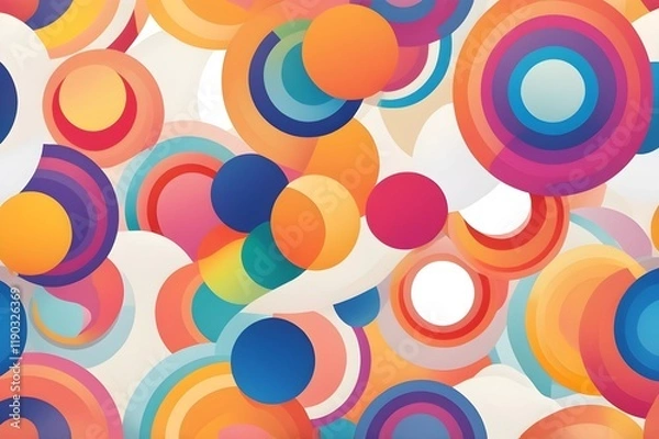 Fototapeta Geometric colorful seamless pattern background