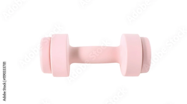 Obraz pink dumbbell isolated on white