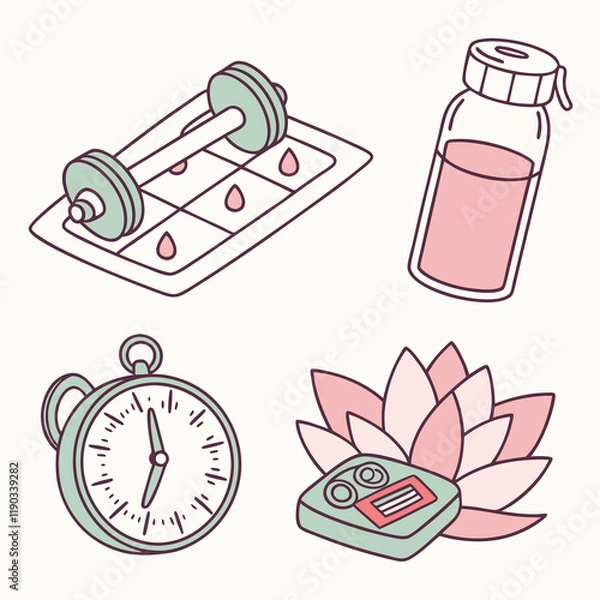 Obraz set of icons for sewing