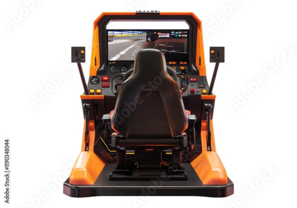 Fototapeta Racing simulator cockpit.