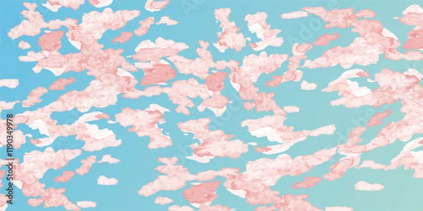Fototapeta 桜イメージのアブストラクトな背景イラスト素材