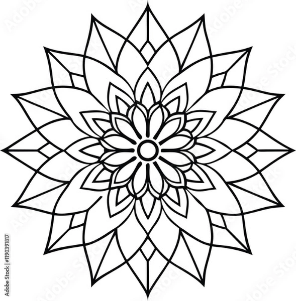 Obraz Mandala Coloring for Stress Relief and Inner Calm Exploration