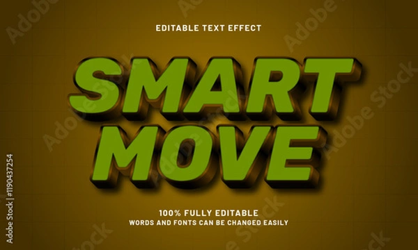 Fototapeta smart move editable text effects with a game and funny theme