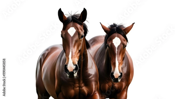 Fototapeta Two horse isolated png