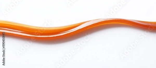 Fototapeta Caramel swirl on white background.