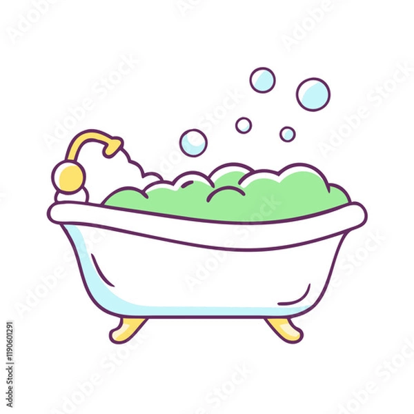 Obraz bubble bath vector icon, bubble bath vector illustration - simple illustration of bubble bath, perfect for logos bubble bath 