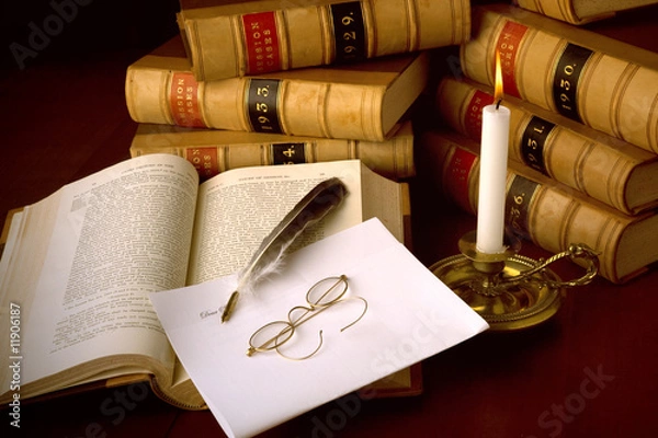 Obraz Law books and Quill