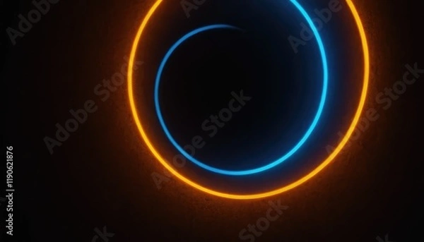 Obraz Sparks swirl hot frame flame swirl orange red color glowing vortex circle on dark black abstract art
8