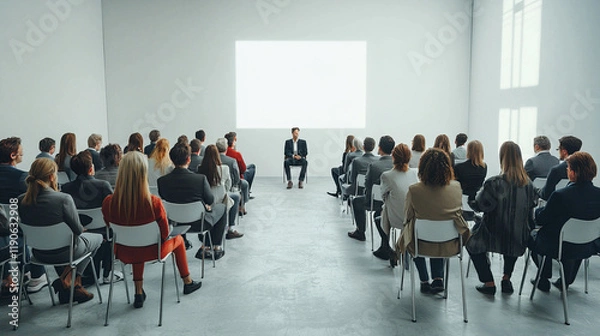 Fototapeta 会議中のビジネスパーソン