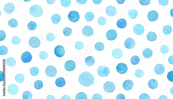 Fototapeta 可愛い水玉模様（青、水色）