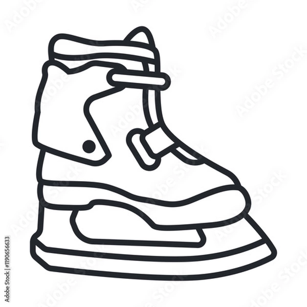 Obraz Adjustable ice skates vector icon isolated on a white background.