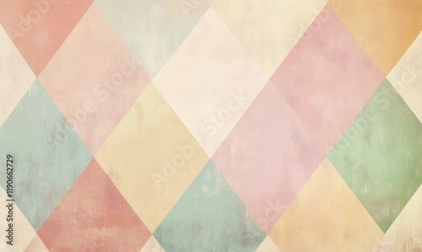 Fototapeta Pastel diamond pattern texture background design (1)