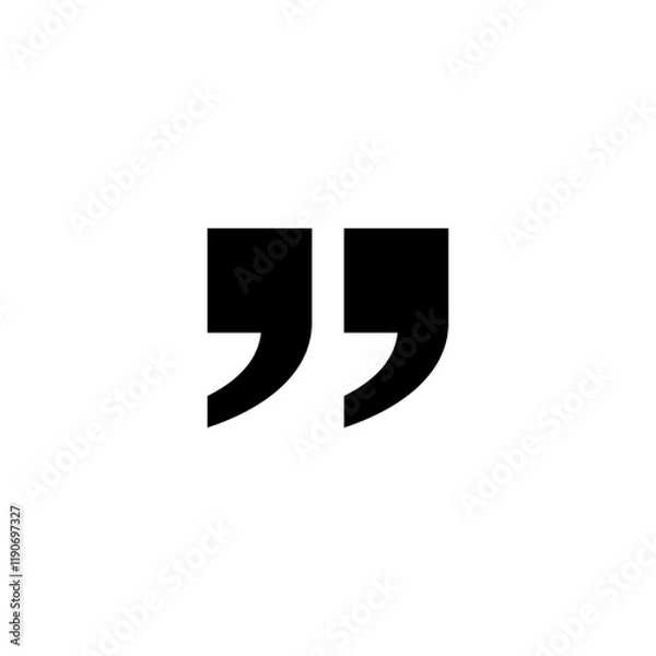 Fototapeta quotation mark icon 
