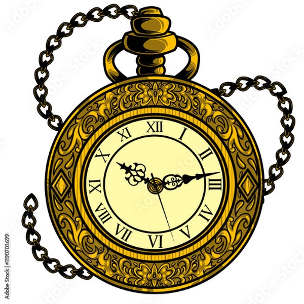 Obraz vintage gold compass