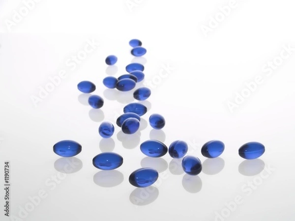 Fototapeta blue gel pills