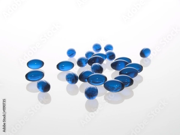 Fototapeta blue gel pills