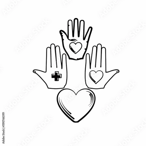 Fototapeta Charity is about sharing a piece of your heart, not just material goods, to lift others when they can’t stand on their own.