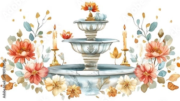 Fototapeta Wedding invitation background 