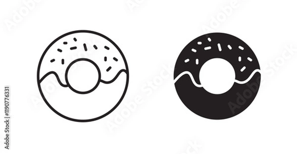 Fototapeta Doughnut vector web icons set