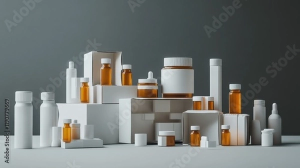Fototapeta Discover innovative compact foldable packaging prototypes for efficient product storage and display