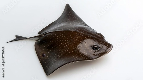 Obraz Spotted Eagle Ray on White Background. Generative AI