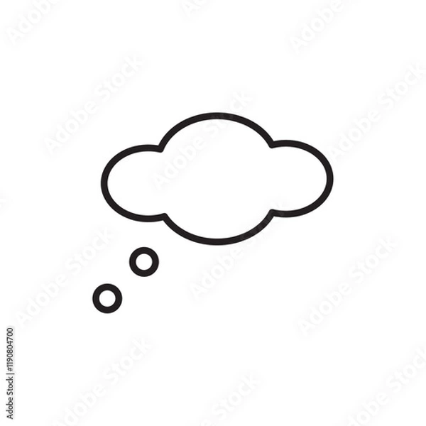 Obraz Thinking bubble icon vector outline logo sign