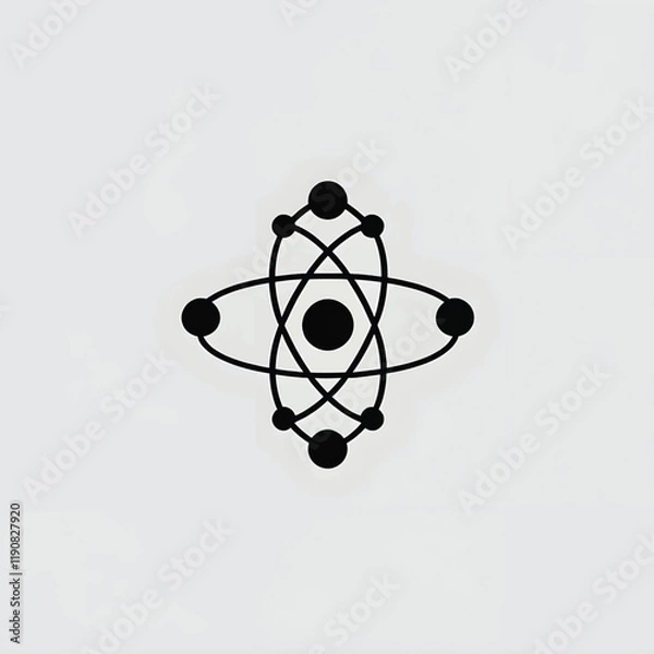 Fototapeta atom icon