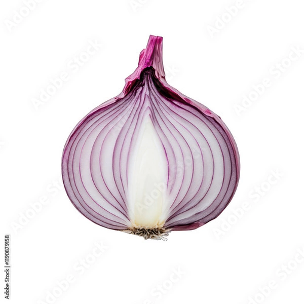 Obraz Raw onion bulb isolated on transparent background