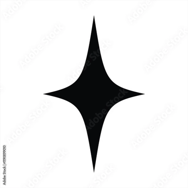 Obraz four point star design template vector icon.
