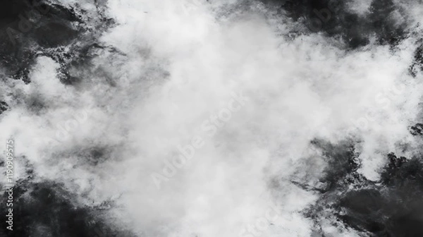 Fototapeta Abstract grayscale cloud formation artistic image