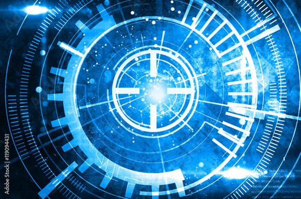 Fototapeta Dark technology background