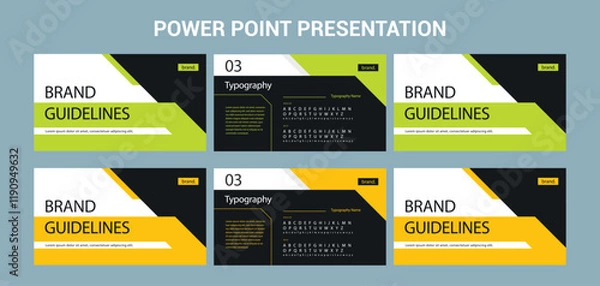 Fototapeta Creative business PowerPoint presentation slides template design. Use for modern keynote presentation background, brochure design, website slider, landing page, annual report, company profile