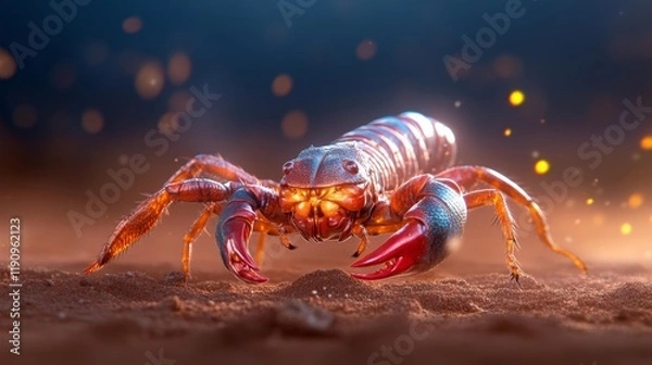 Fototapeta Mystical Scorpion in a Desert Landscape. Generative AI