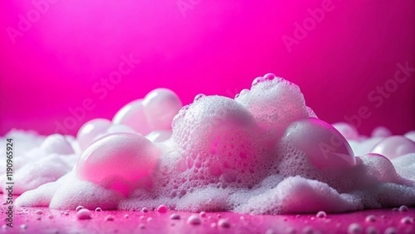 Obraz Pink Background Soap Foam Abstract Fashion Photography