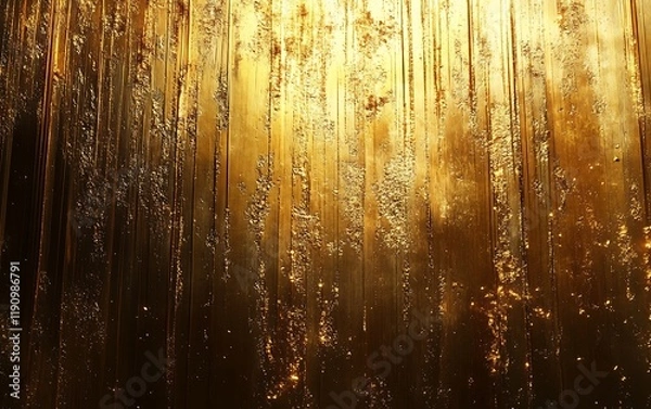 Fototapeta Golden abstract background with vertical lines and light