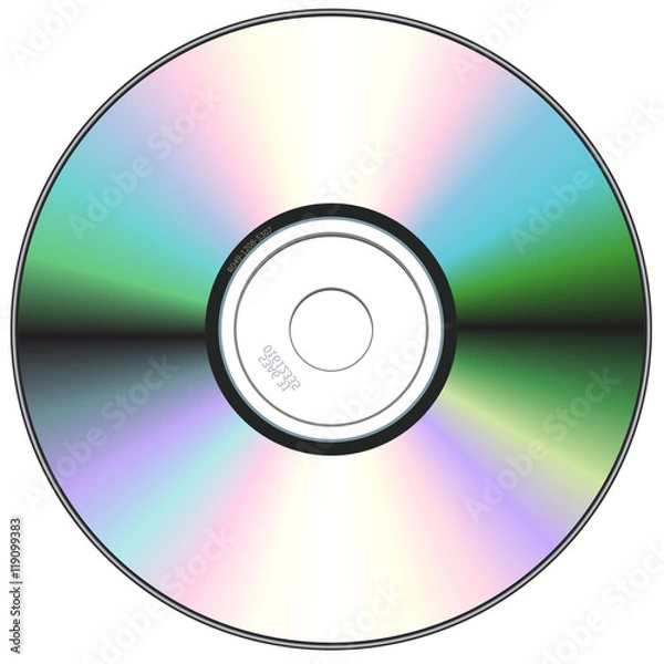 Obraz CD na białym tle