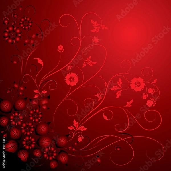 Fototapeta background flower, elements for design, vector