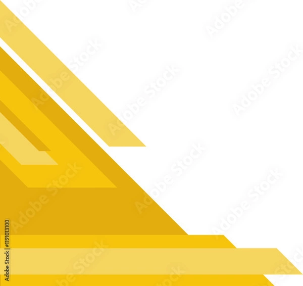 Obraz Yellow Modern Geometric Corner Shape