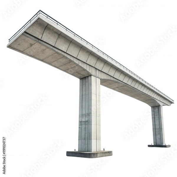 Fototapeta Concrete Highway Overpass Structure Design