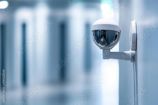 Fototapeta High-tech security system monitoring the interior of a correctional facility, showcasing modern advancements in prison security