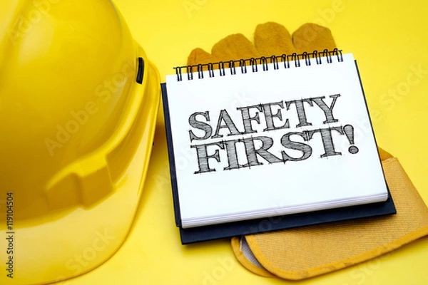 Fototapeta Safety First. Safety & Health at Workplace Concepts.