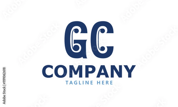 Fototapeta GC G gc initial logo | initial based abstract modern minimal creative logo, vector template image. luxury logotype logo, real estate homie logo. typography logo. initials logo