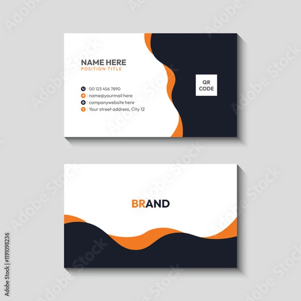 Fototapeta Minimal and modern business card design template