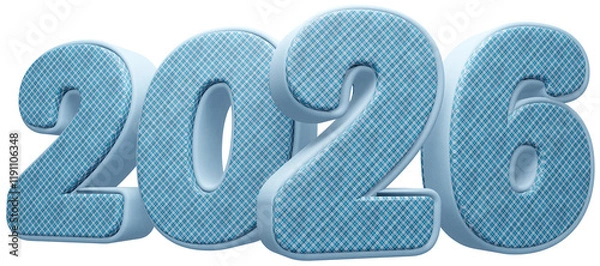 Obraz 2026 com fundo transparente - Textura Tecido Azul