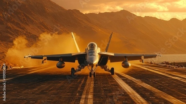 Obraz Super Hornet Sunset Takeoff