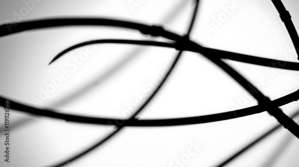Fototapeta Tight close-up shot classic black and white abstract background minimal elements timeless elegant detailed focus