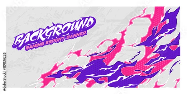 Fototapeta Abstract background car decal wrap background vector design pink purple white rebel grunge flame, lightning, thunder, claw art racing speed auto sticker, pattern rip scratch tiger dragon sporty