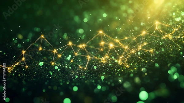 Fototapeta abstract green network background