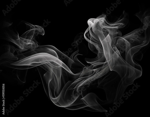 Fototapeta Stunning Vertical Smoke Layers in Minimalist Design for Modern Artwork Backgrounds and Print Media Use