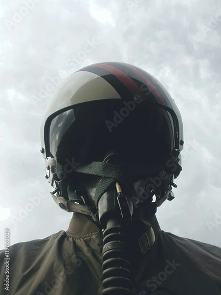Obraz  jet fighter pilot portrait